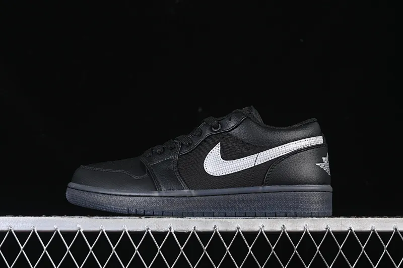 All categories Air Jordan Jordan series basketball shoes Air Jordan 1 Low Air Jordan 1 Low AJ1 Joe 1 black and white canvas leather low-top cultural basketball shoes HV5968-001